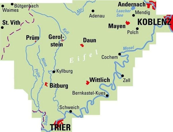 Produktbild: BVA ADFC Regionalkarte Eifel/ Mosel 1:75.000
