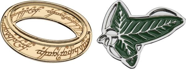 Produktbild: Moleskine Der Herr der Ringe Pins (2er-Set) Blatt und Ring