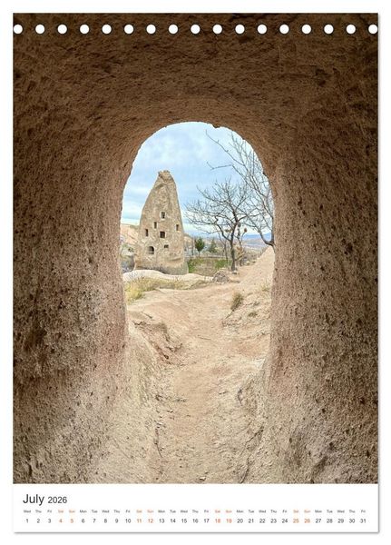 Produktbild: Cappadocia: Caves - Valleys - Balloons (Desk Calendar 2026 DIN A5 portrait), CALVENDO 12 Month DeskCalendar
