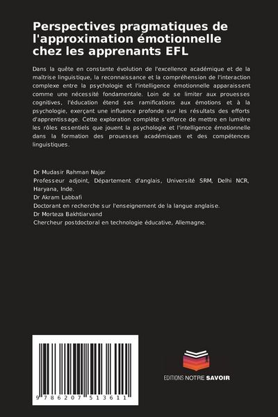 Produktbild: Perspectives pragmatiques de l'approximation &eacute;motionnelle chez les apprenants EFL