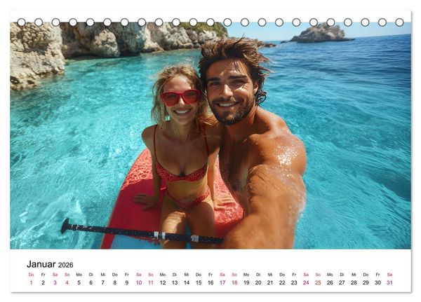Produktbild: Stand up paddling - SUP (Tischkalender 2026 DIN A5 quer), CALVENDO Monatskalender