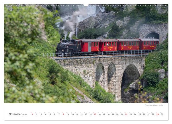 Produktbild: Dampfbahn Furka 2026 (hochwertiger Premium Wandkalender 2026 DIN A2 quer), Kunstdruck in Hochglanz