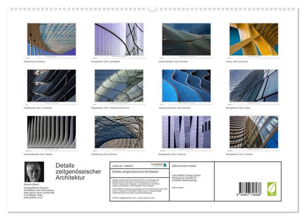 Produktbild: Details zeitgen&ouml;ssischer Architektur (hochwertiger Premium Wandkalender 2026 DIN A2 quer), Kunstdruck in Hochglanz
