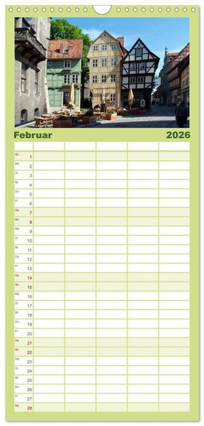 Produktbild: Familienplaner 2026 - Malerisches Quedlinburg mit 5 Spalten (Wandkalender, 21 x 45 cm) CALVENDO