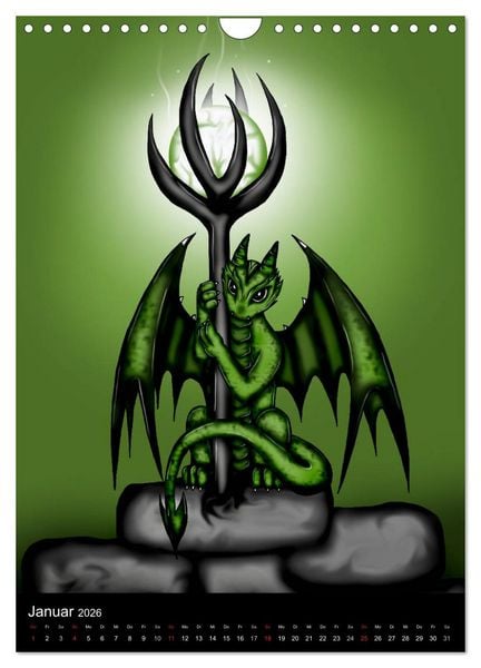Produktbild: Drachen (Wandkalender 2026 DIN A4 hoch), CALVENDO Monatskalender
