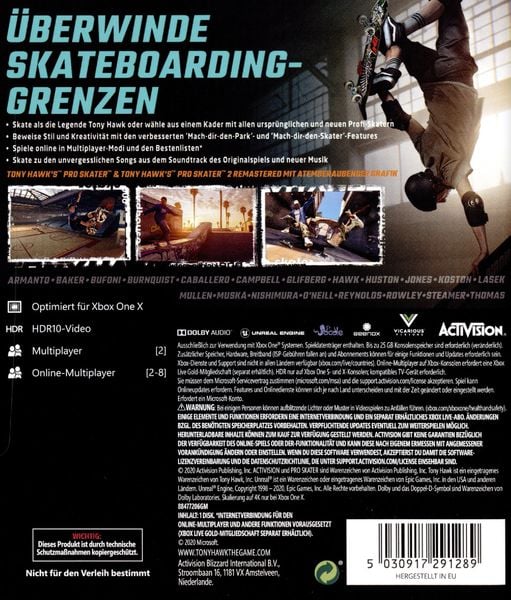 Produktbild: Tony Hawk's Pro Skater 1+2