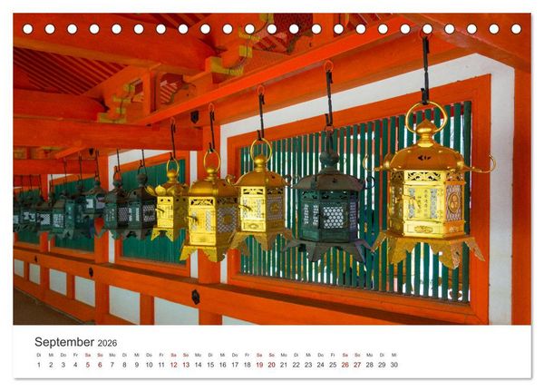 Produktbild: Tempel in Japan (Tischkalender 2026 DIN A5 quer), CALVENDO Monatskalender