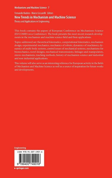 Produktbild: New Trends in Mechanism and Machine Science