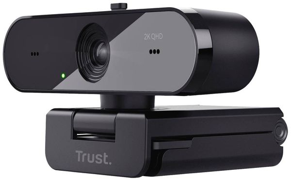 Produktbild: Trust TW-250 QHD Webcam 2560 x 1440 Pixel Standfu&szlig;, Klemm-Halterung
