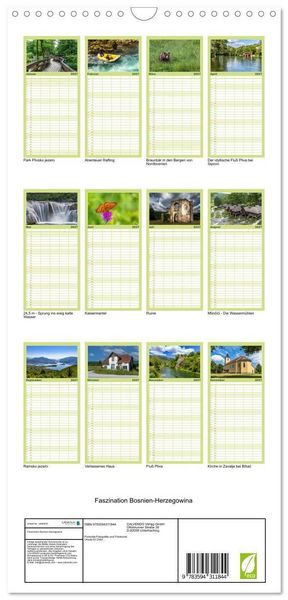 Produktbild: Familienplaner 2027 - Faszination Bosnien-Herzegowina mit 5 Spalten (Wandkalender, 21 x 45 cm) CALVENDO