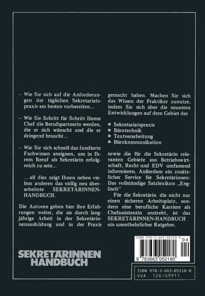Produktbild: Sekret&auml;rinnen Handbuch