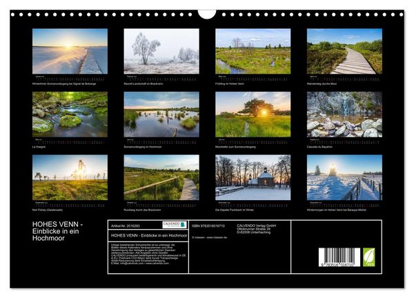 Produktbild: HOHES VENN - Einblicke in ein Hochmoor (Wandkalender 2026 DIN A3 quer), CALVENDO Monatskalender