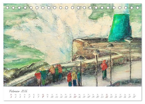 Produktbild: R&uuml;gen in Farbe - Mit Pinsel und Farbe auf der Lieblingsinsel (Tischkalender 2026 DIN A5 quer), CALVENDO Monatskalender