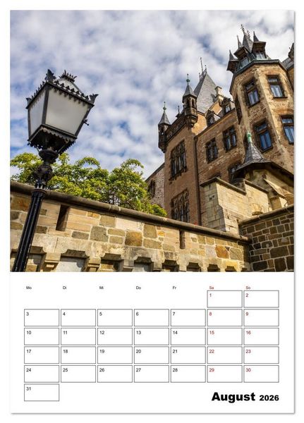 Produktbild: Schloss Wernigerode - Terminplaner (Tischkalender 2026 DIN A5 hoch), CALVENDO Monatskalender