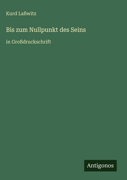 Produktbild: Bis zum Nullpunkt des Seins