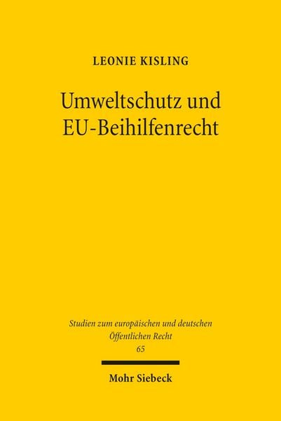 Produktbild: Umweltschutz und EU-Beihilfenrecht
