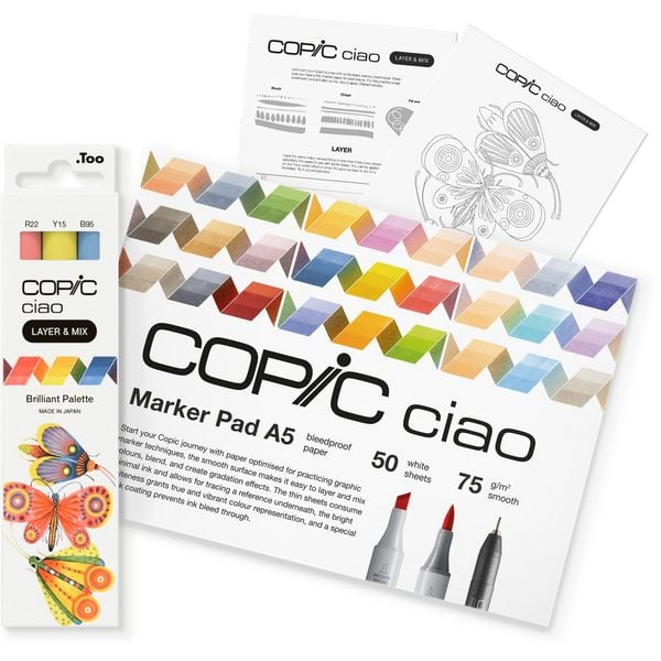 Copic Marker Ciao LAYER & Mix 2D Starter Set Brilliant