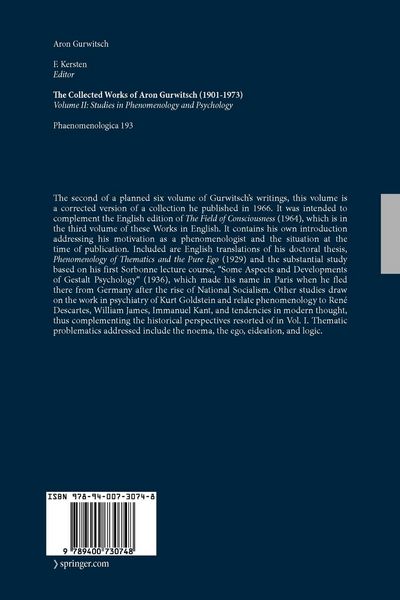 Produktbild: The Collected Works of Aron Gurwitsch (1901-1973)