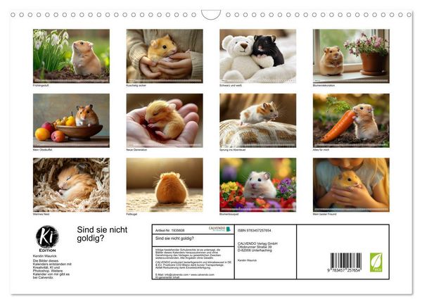 Produktbild: Sind sie nicht goldig? (Wandkalender 2026 DIN A3 quer), CALVENDO Monatskalender