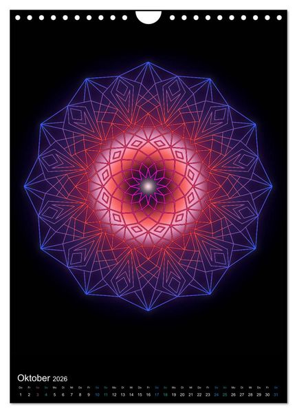 Produktbild: Mandala-Kalender 2026 (Wandkalender 2026 DIN A4 hoch), CALVENDO Monatskalender