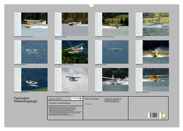 Produktbild: Faszination Wasserflugzeuge (Wandkalender 2026 DIN A2 quer), CALVENDO Monatskalender