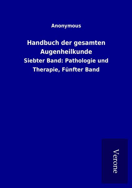 Produktbild: Handbuch der gesamten Augenheilkunde