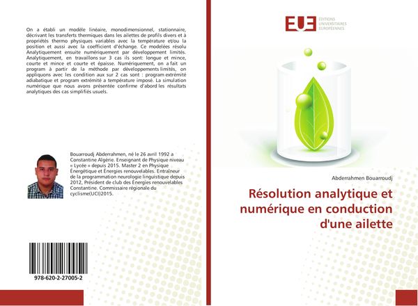 Produktbild: R&eacute;solution analytique et num&eacute;rique en conduction d'une ailette