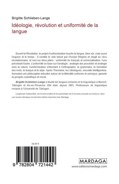 Produktbild: Id&eacute;ologie, r&eacute;volution et uniformit&eacute; de la langue