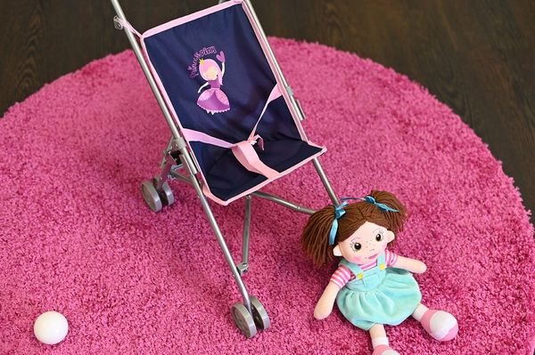 Produktbild: Knorrtoys 12642 - Puppenbuggy Sim Princess Blue, klappbar, Schieberh&ouml;he: 55 cm
