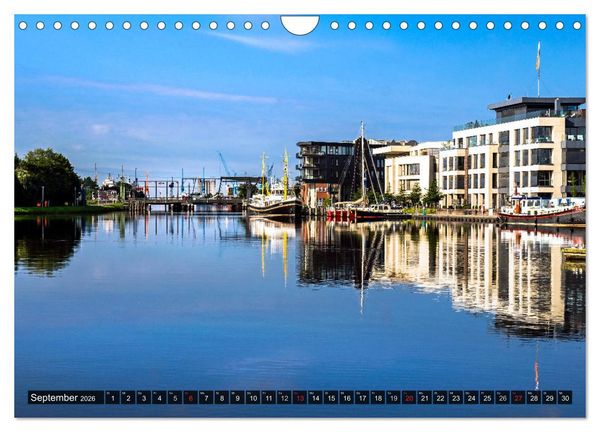 Produktbild: EMDEN Seehafenstadt mit Flair (Wandkalender 2026 DIN A4 quer), CALVENDO Monatskalender