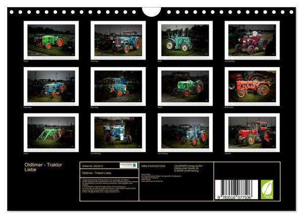 Produktbild: Oldtimer - Traktor Liebe (Wandkalender 2026 DIN A4 quer), CALVENDO Monatskalender