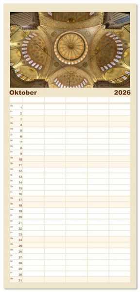 Produktbild: Familienplaner 2026 - T&uuml;rkei - Istanbul mit 5 Spalten (Wandkalender, 21 x 45 cm) CALVENDO