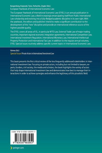 Produktbild: Private Actors in International Investment Law