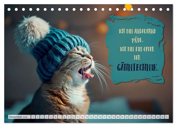 Produktbild: MORGENMUFFEL M&uuml;rrische Weisheiten (Tischkalender 2026 DIN A5 quer), CALVENDO Monatskalender
