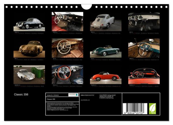 Produktbild: Classic 356 (Wandkalender 2026 DIN A4 quer), CALVENDO Monatskalender