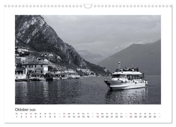 Produktbild: Limone sul Garda schwarzwei&szlig; (Wandkalender 2026 DIN A3 quer), CALVENDO Monatskalender