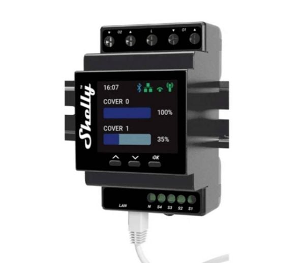 Produktbild: Shelly Shelly Pro Dual Cover PM Controller Bluetooth, Wi-Fi