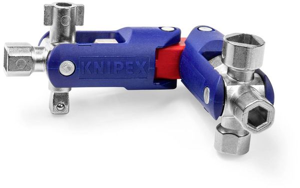 Produktbild: Knipex 00 11 06 V04 00 11 06 V04 Universalschl&uuml;ssel JointKey Quadro f&uuml;r g&auml;ngige Absperrsysteme 63mm Schaltschrankschl&uuml;ssel