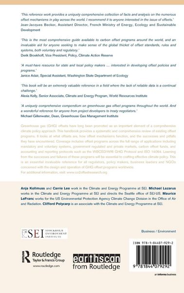 Produktbild: Handbook of Carbon Offset Programs