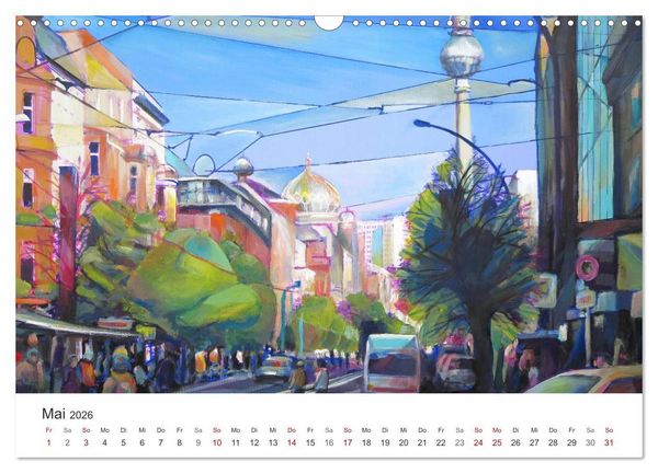 Produktbild: Berlin erlebt und gemalt - Ren&eacute;e K&ouml;nig (Wandkalender 2026 DIN A3 quer), CALVENDO Monatskalender