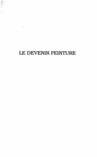 Produktbild: Le devenir peinture
