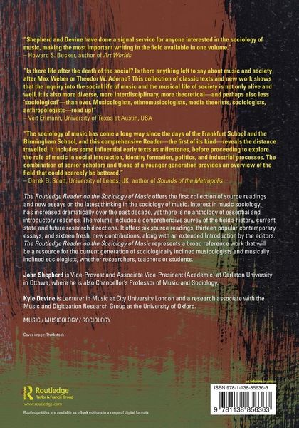 Produktbild: The Routledge Reader on the Sociology of Music