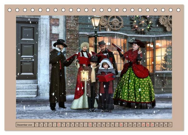 Produktbild: Steampunk Ferien (Tischkalender 2026 DIN A5 quer), CALVENDO Monatskalender