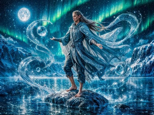 Produktbild: CALVENDO Puzzle Wassermann Magischer Wasser Magier im Mondlicht | 1000 Teile Lege-Gr&ouml;&szlig;e 64x48cm Foto-Puzzle f&uuml;r gl&uuml;ckliche Stunden