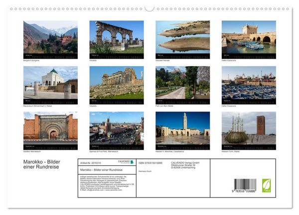 Produktbild: Marokko - Bilder einer Rundreise (hochwertiger Premium Wandkalender 2026 DIN A2 quer), Kunstdruck in Hochglanz
