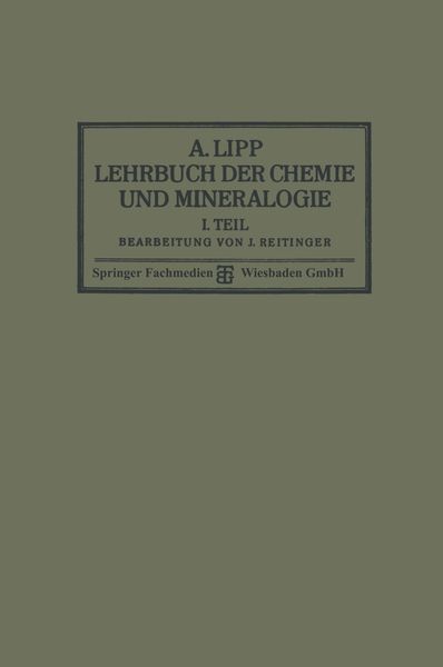 Lehrbuch der Chemie und Mineralogie, Taschenbuch von A. Lipp , J. Reitinger, Vieweg & Teubner, 9783663153214