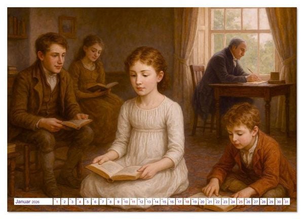 Produktbild: Jane Austen (Wandkalender 2026 DIN A3 quer), CALVENDO Monatskalender