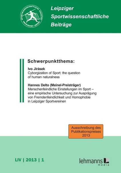 Produktbild: Leipziger Sportwissenschaftliche Beitr&auml;ge
