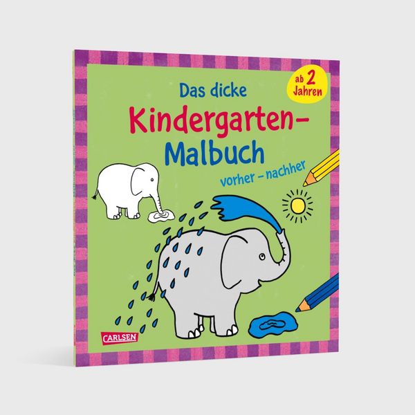 Produktbild: Ausmalbilder f&uuml;r Kita-Kinder: Das dicke Kindergarten-Malbuch: vorher und nachher