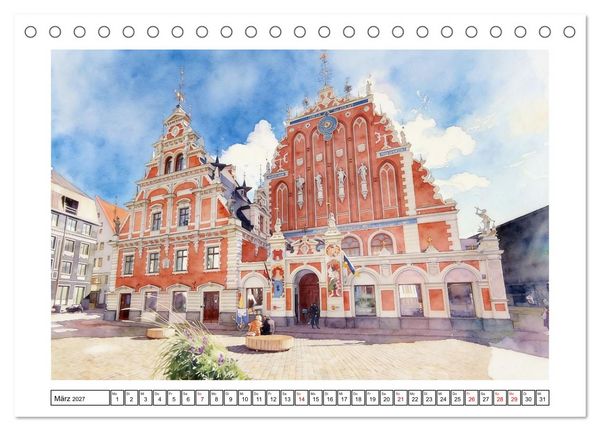 Produktbild: Reise durch Lettland (Tischkalender 2027 DIN A5 quer), CALVENDO Monatskalender